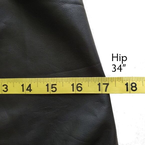 Ci Sono Curve Hugging Stretch Faux Leather Leggings High Rise Style PUP12 Goth S - Picture 12 of 15